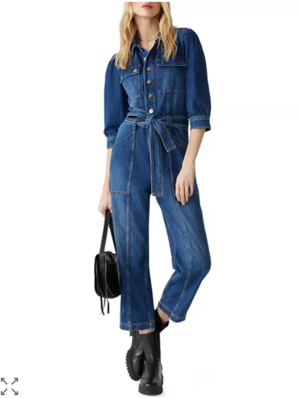 NWT ba&sh Fanessa Denim Jumpsuit